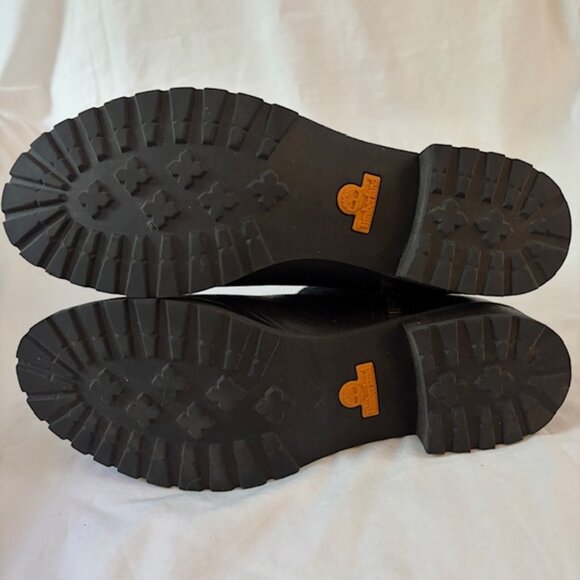 Timberland Bethel Black Suede/Leather Biker Moto Ankle Boot Women's Size 8 - Picture 9 of 13